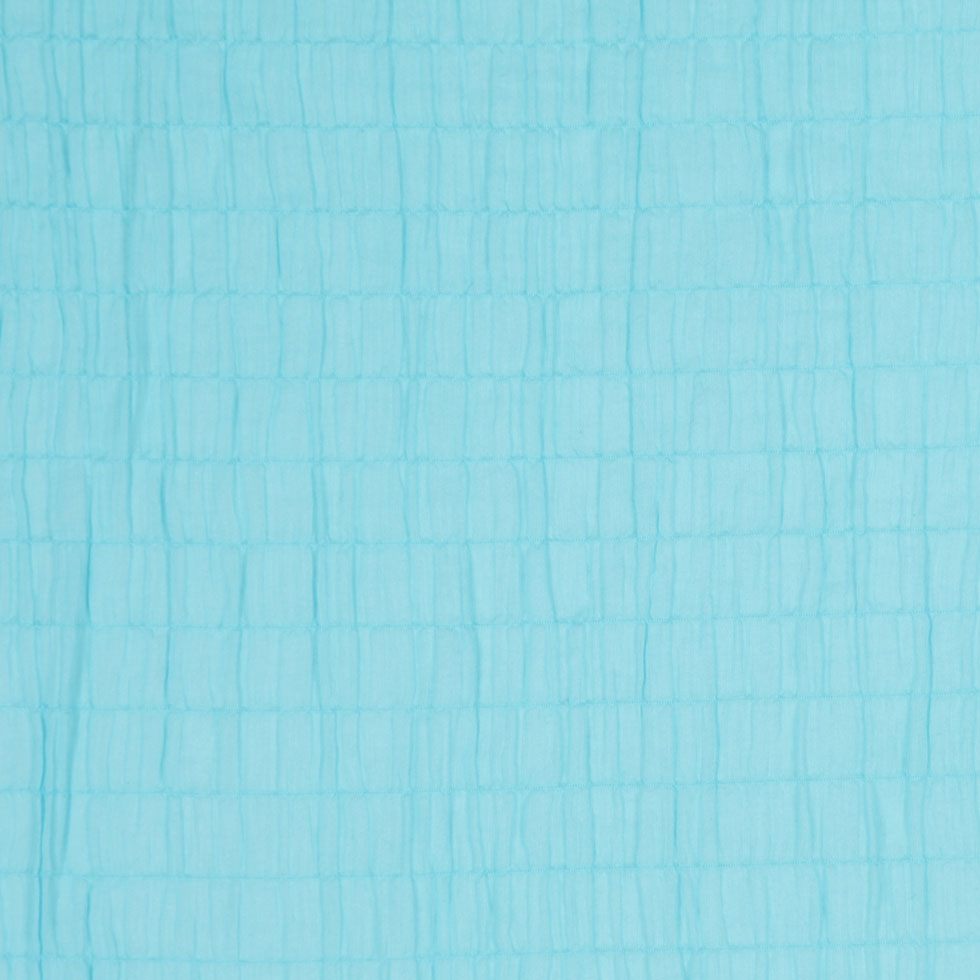 Sky Blue Puckered Cotton Woven