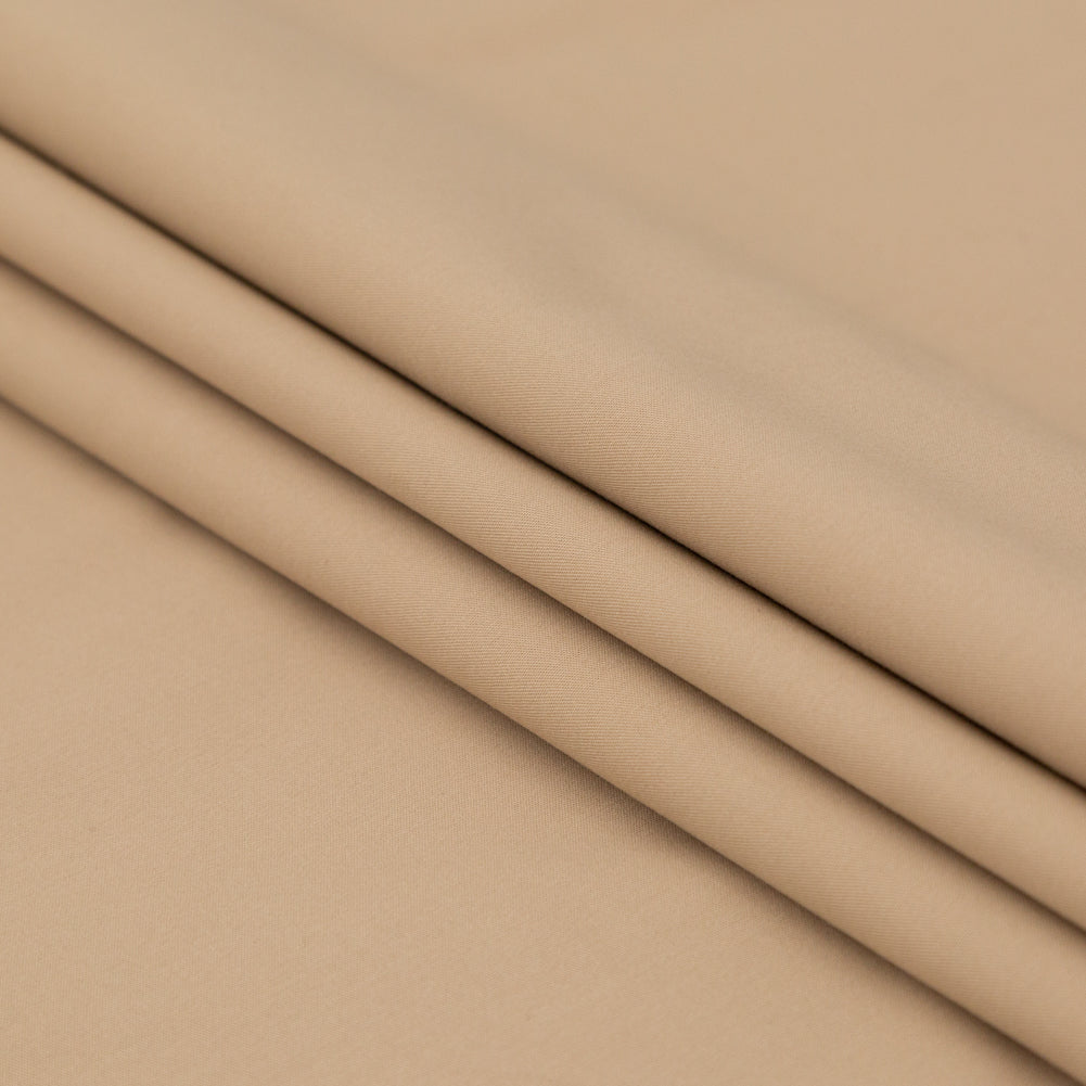 Nougat Stretch Cotton Poplin Folded