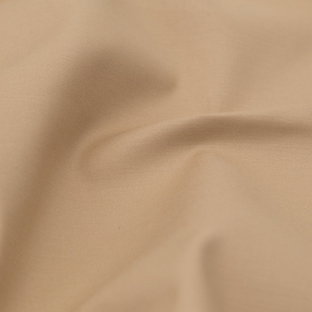 Nougat Stretch Cotton Poplin Detail