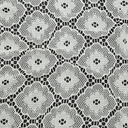 Off-White Cotton Crochet Lace