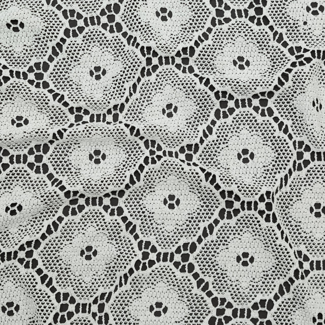 Off-White Cotton Crochet Lace
