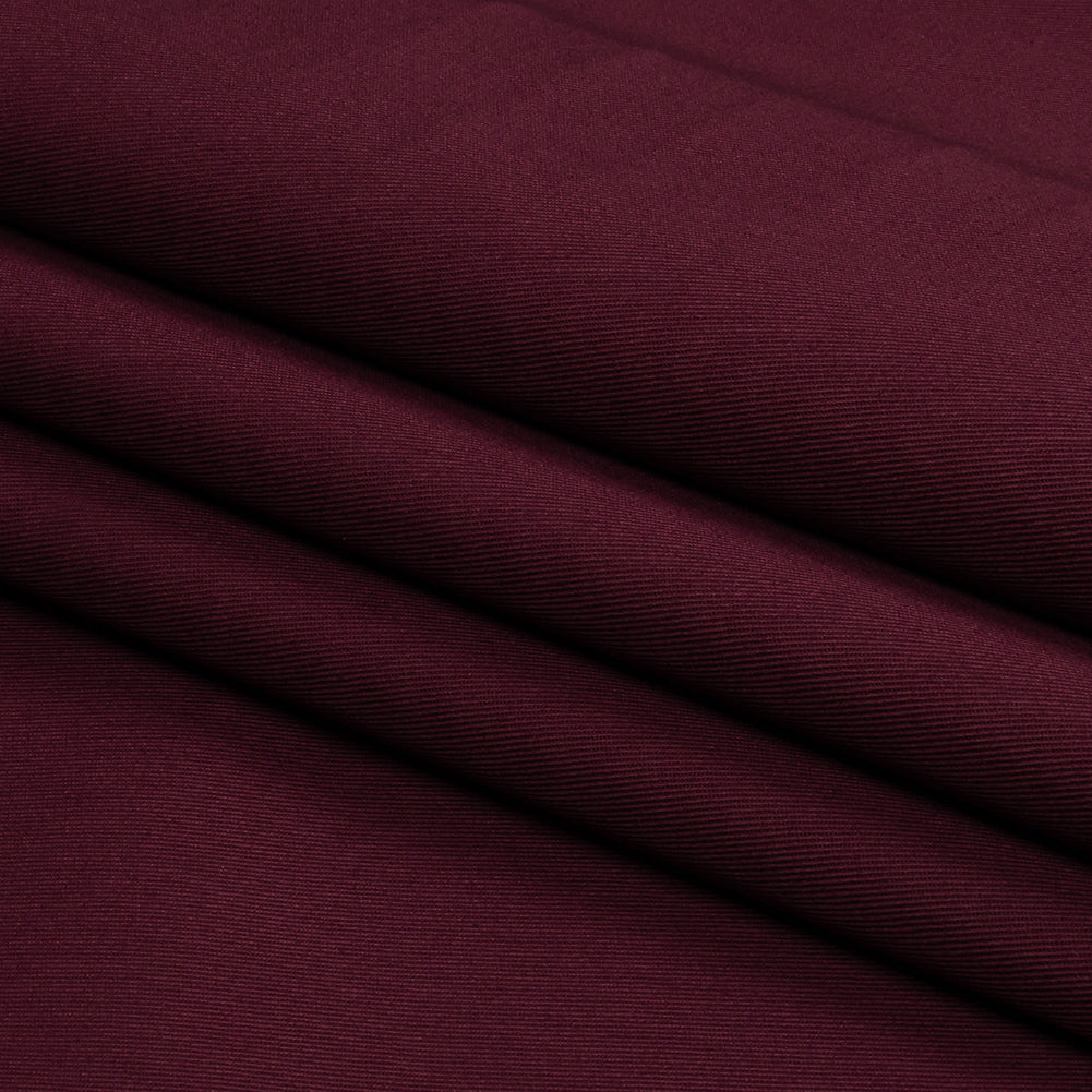 Organic Cotton Twill - Maroon - Stratton Collection - Folded