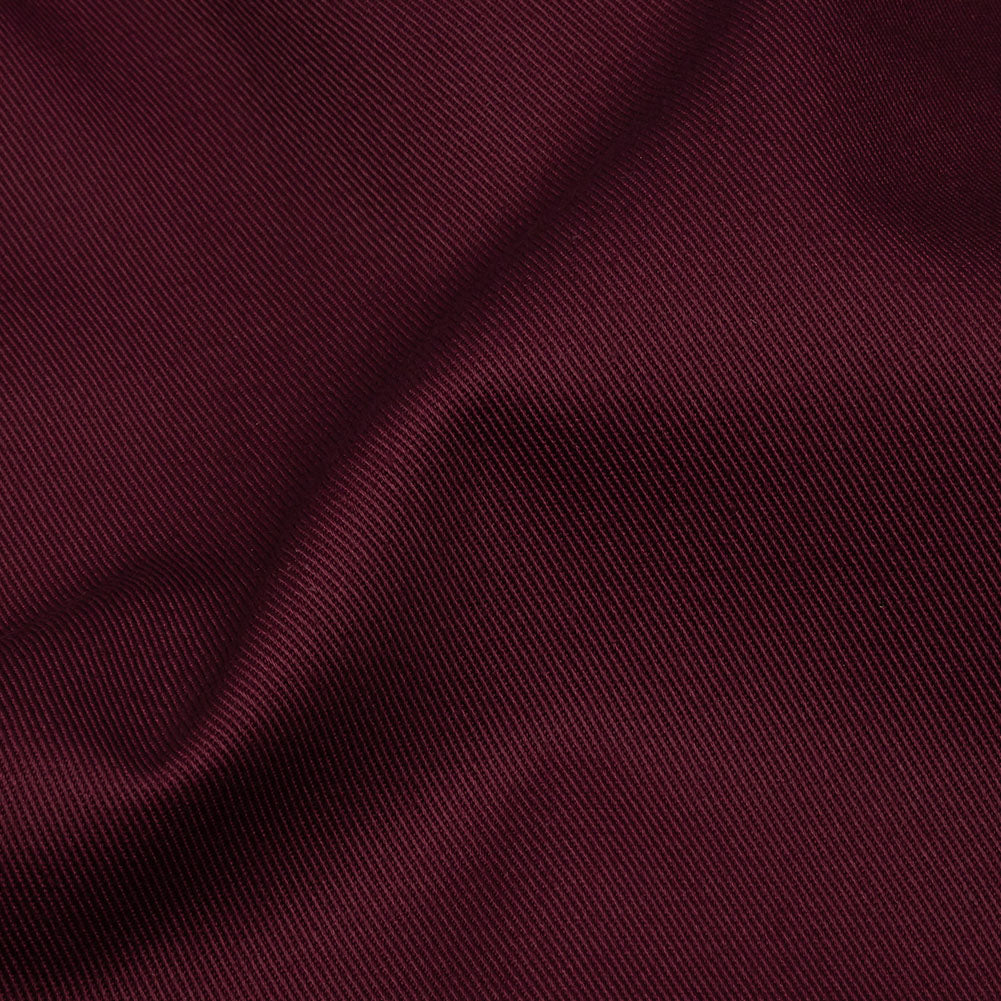Organic Cotton Twill - Maroon - Stratton Collection - Detail