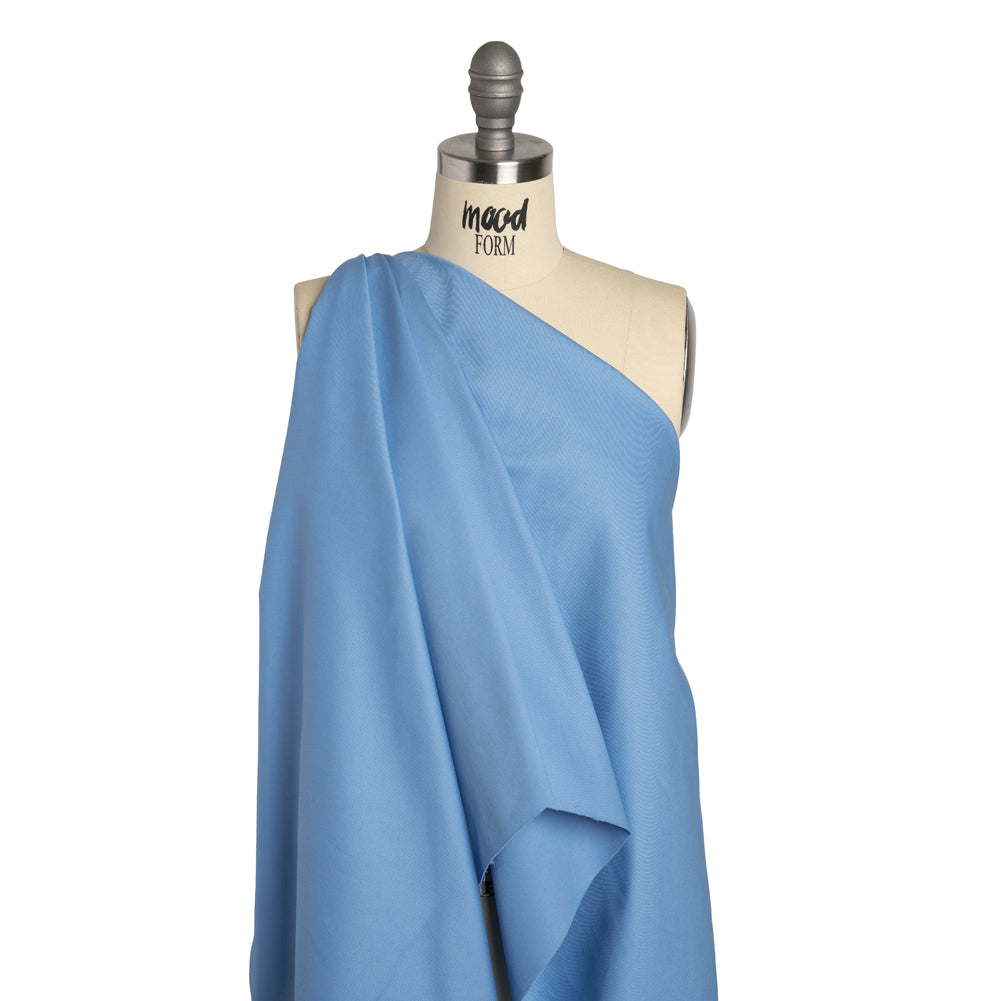 Organic Cotton Twill - Ice Blue and White - Stratton Collection - Drape