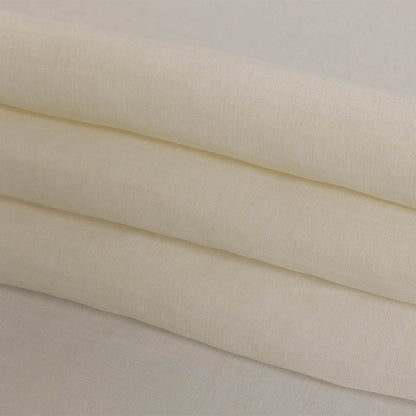 Ivory Twill Striped Linen and Rayon Woven Folded