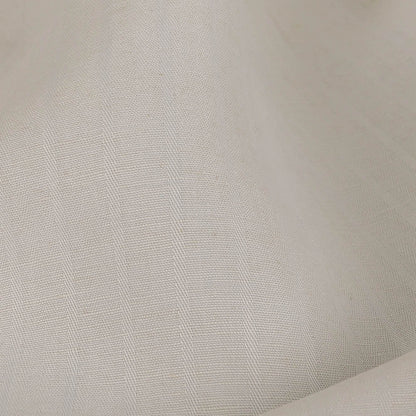 Ivory Twill Striped Linen and Rayon Woven Detail