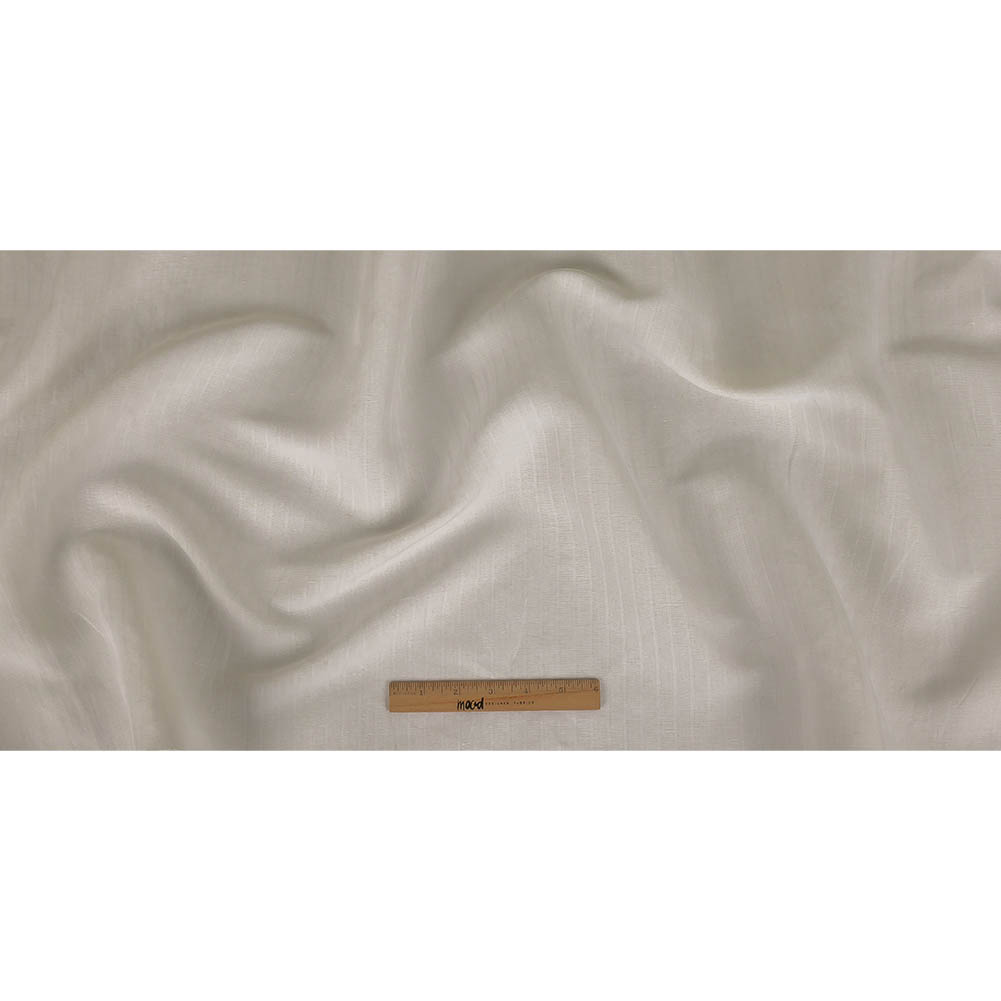Ivory Twill Striped Linen and Rayon Woven Full