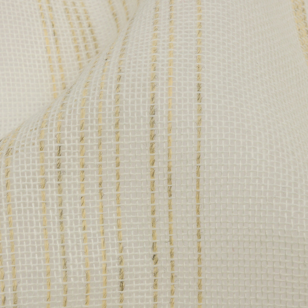 Ivory and Beige Striped Polyester Burlap Detail