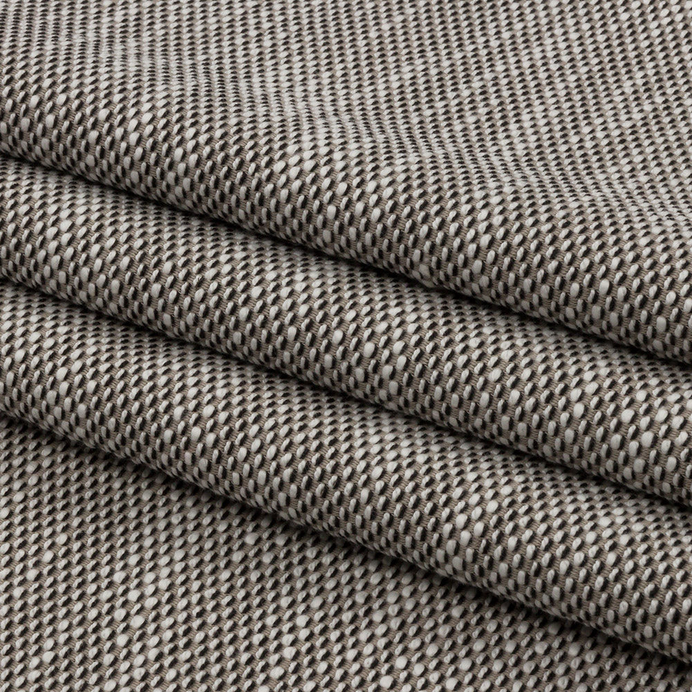 Stone/Black/White Solid Linen Folded