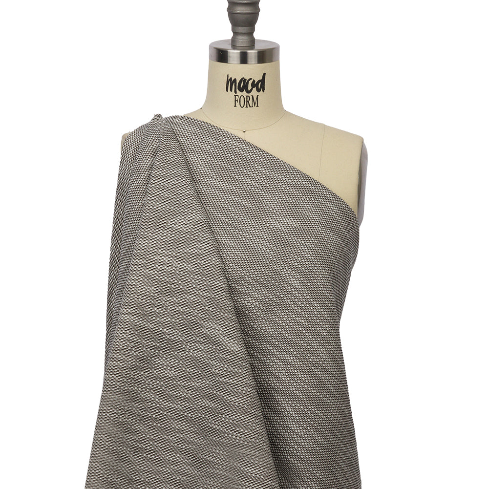 Stone/Black/White Solid Linen Drape