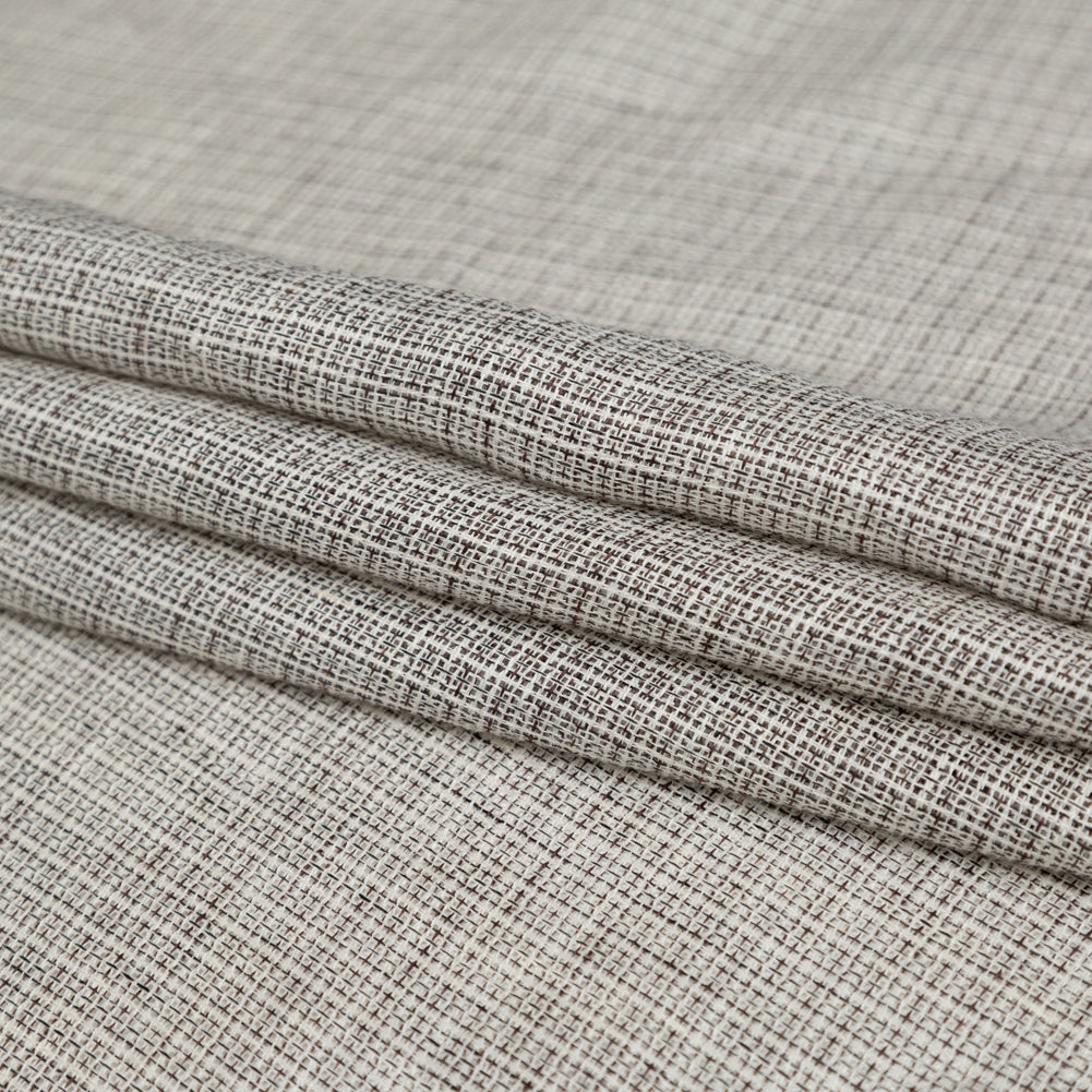 White and Black Tweed Linen Scrim Folded