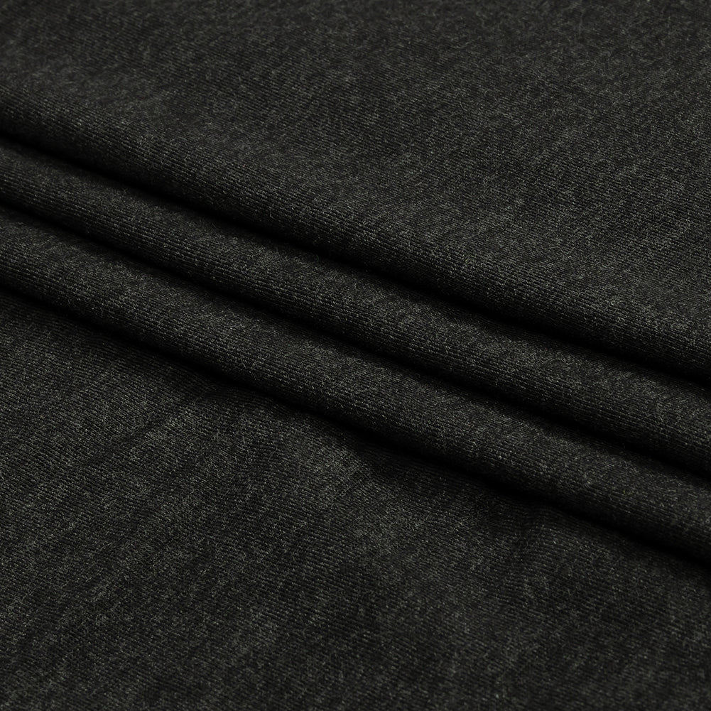Heathered Charcoal Stretch Rayon Jersey Folded