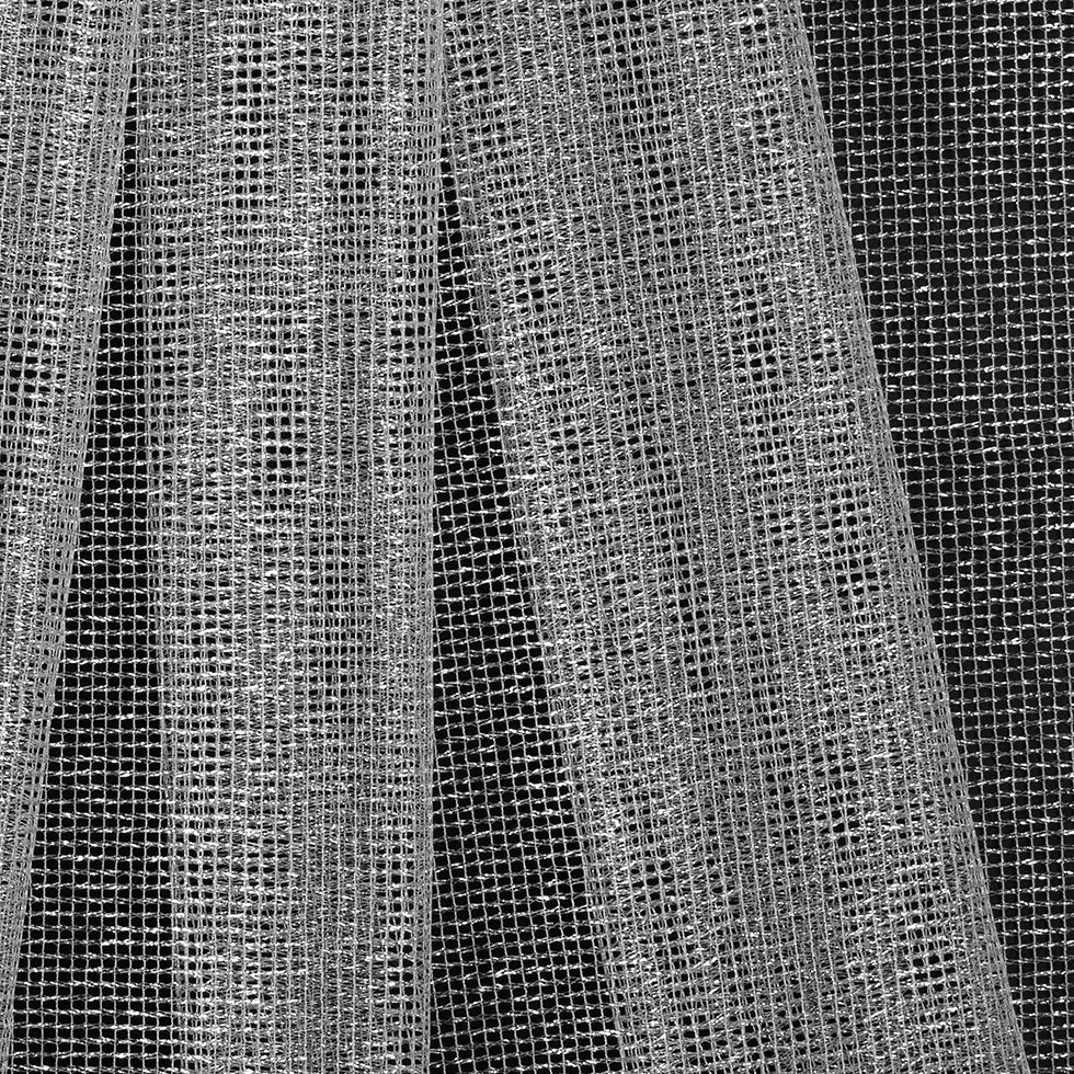 Silver Solid Tulle & Crinoline Folded