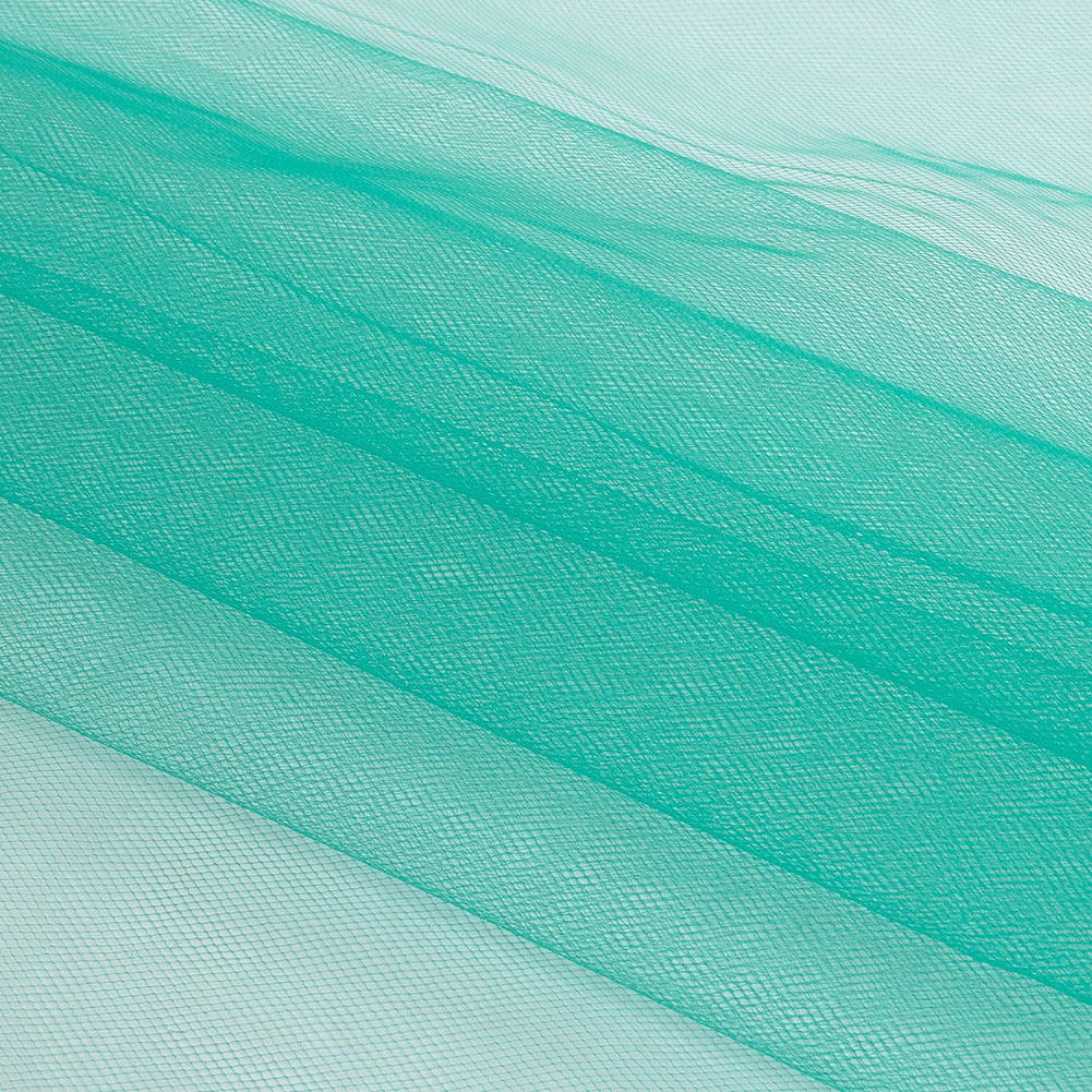 Nylon Tulle 108" - Teal - Pavlova Wide Collection Folded