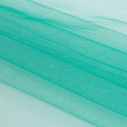 Nylon Tulle 108" - Teal - Pavlova Wide Collection Folded