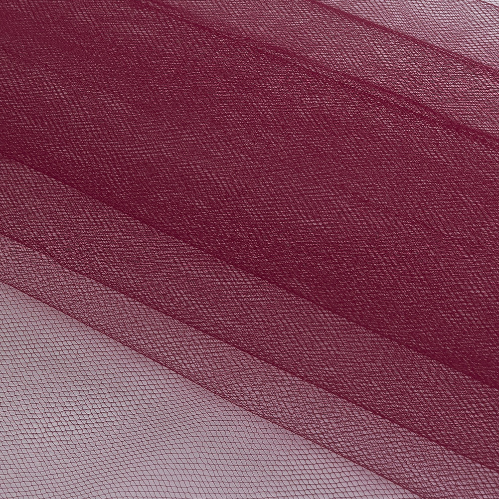 Nylon Tulle 108" - Wine - Pavlova Wide Collection Folded