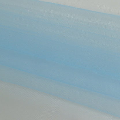 Nylon Tulle 108" - Cyan Blue - Pavlova Wide Collection Folded