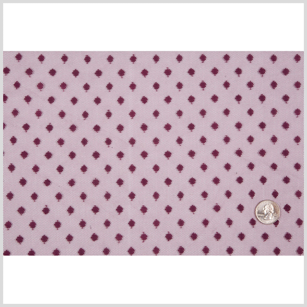 Polka Dots Tulle Crinoline - Burgundy Full
