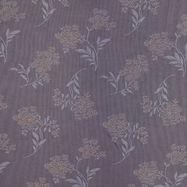 Chinois Ivory and Taupe Floral Poly Brocade