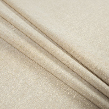 Metallic Gold and White Polyester Woven with Give Folded