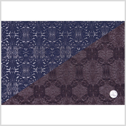 Carolina Herrera Brown/Navy/Gray Brocade Full