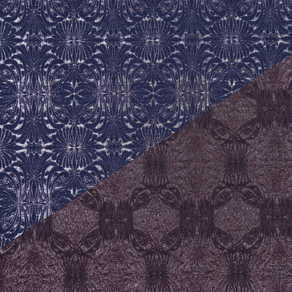 Carolina Herrera Brown/Navy/Gray Brocade