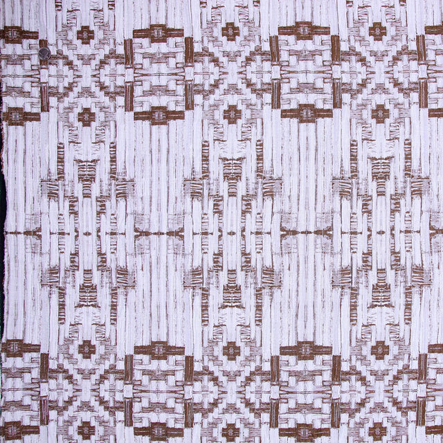 Carolina Herrera Coffee and White Brocade