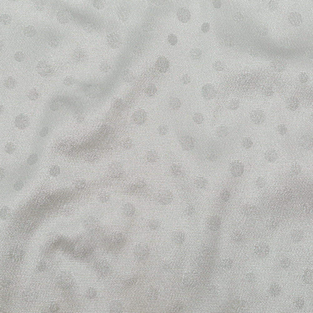 Metallic Disco Ball Ribbed Polka Dot Brocade