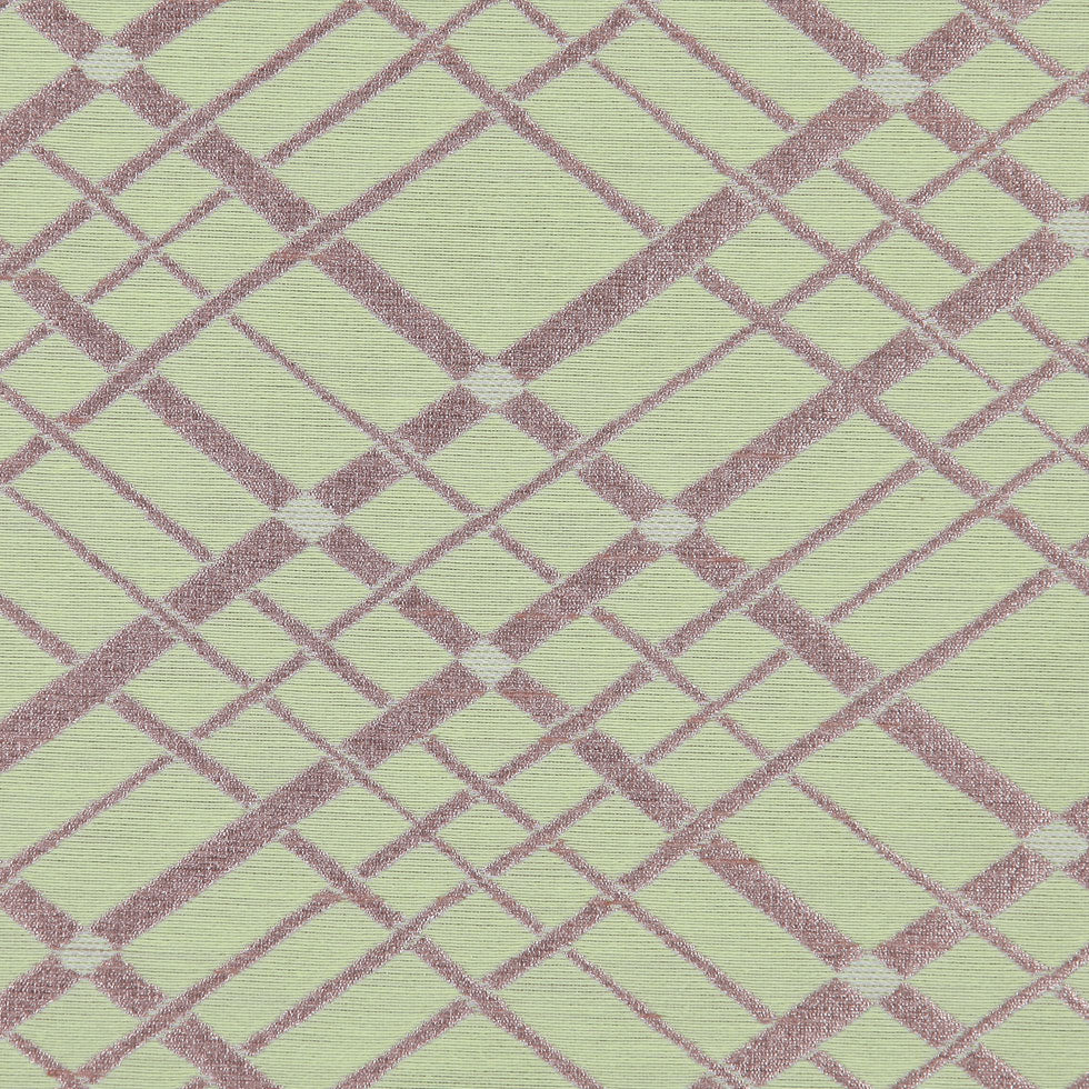 Muted Gold and Lime Double-Faced Italian Geometric Brocade Detail