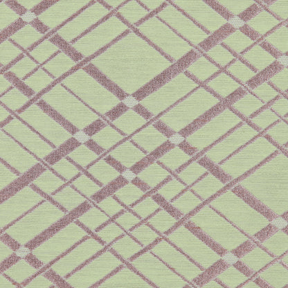 Muted Gold and Lime Double-Faced Italian Geometric Brocade Detail