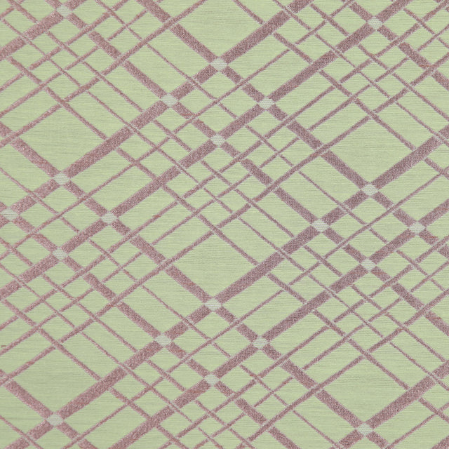 Muted Gold and Lime Double-Faced Italian Geometric Brocade