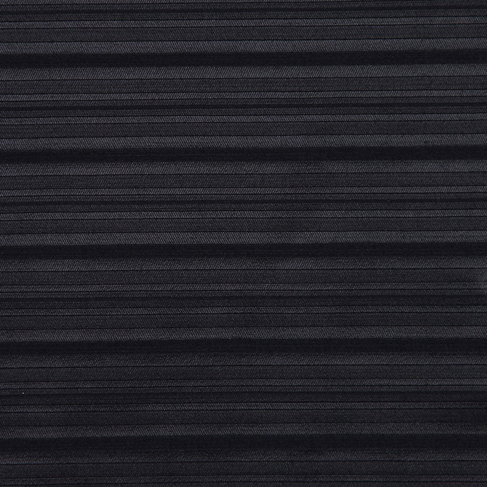 Italian Black Striped Polyester Woven Detail