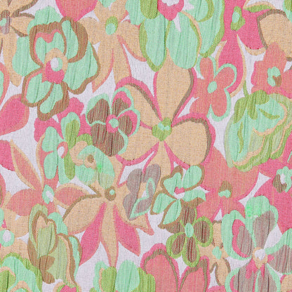 Italian Springtime Floral Polyester Brocade Detail