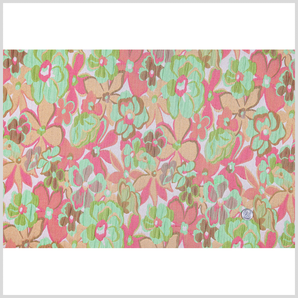 Italian Springtime Floral Polyester Brocade Full