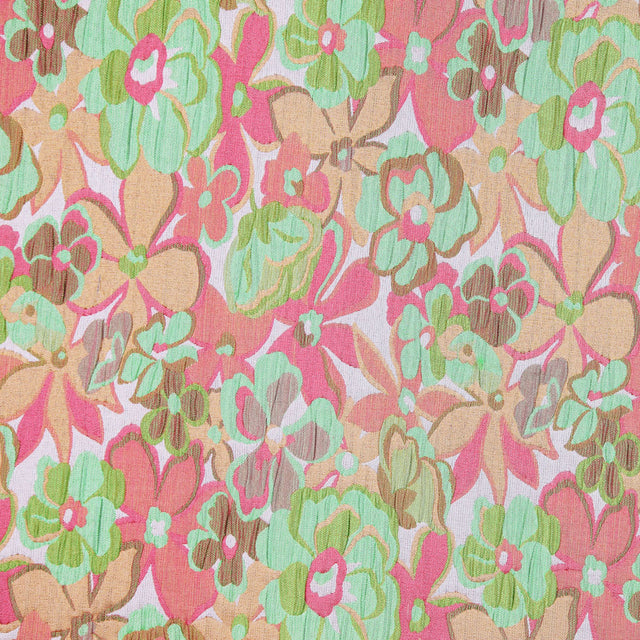 Italian Springtime Floral Polyester Brocade