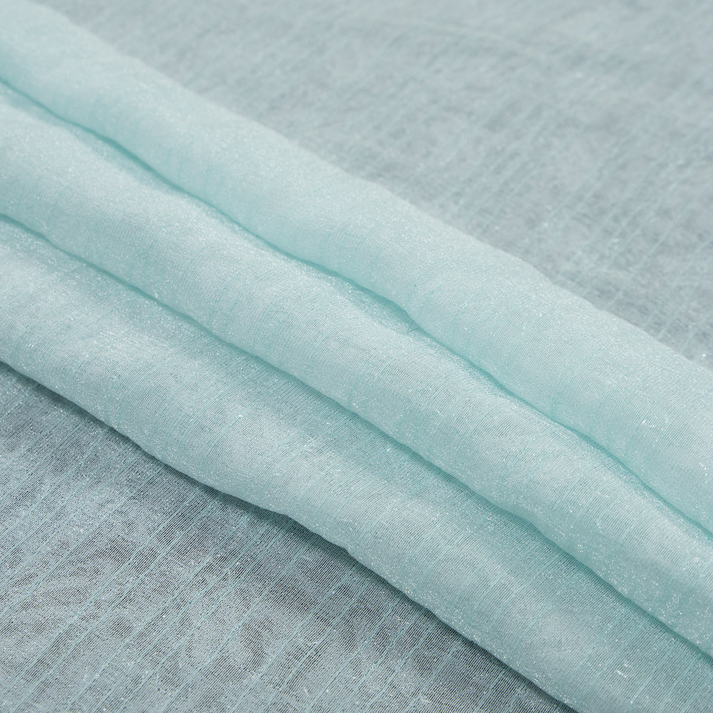 Robin's Egg Polyester Novelty Woven Folded