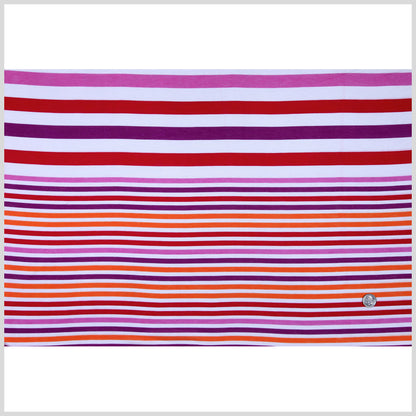 White/Multi-Colored Jersey Stripes Full