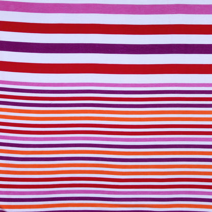 White/Multi-Colored Jersey Stripes