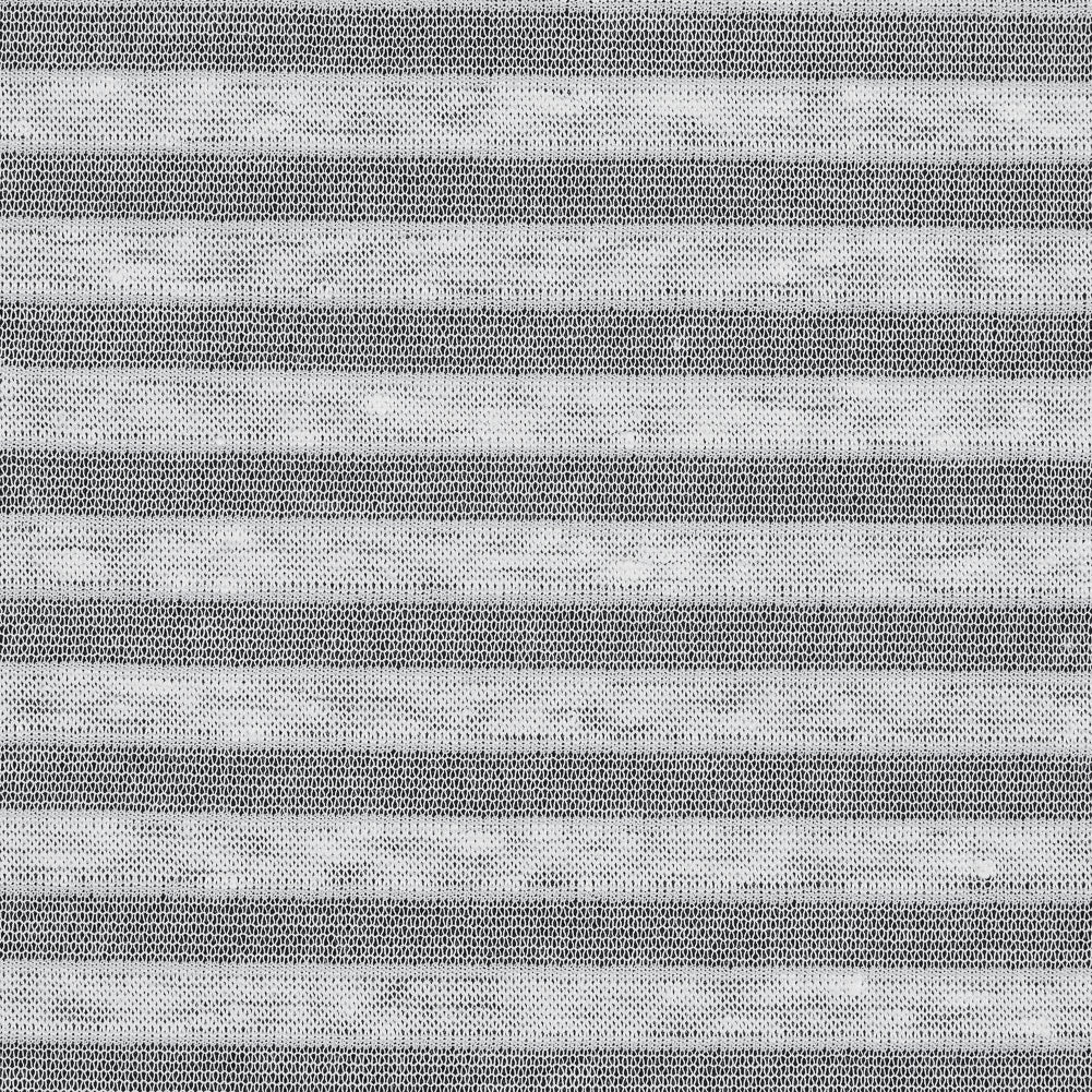 Sheer White Bengal Striped Stretch Cotton Jersey Detail
