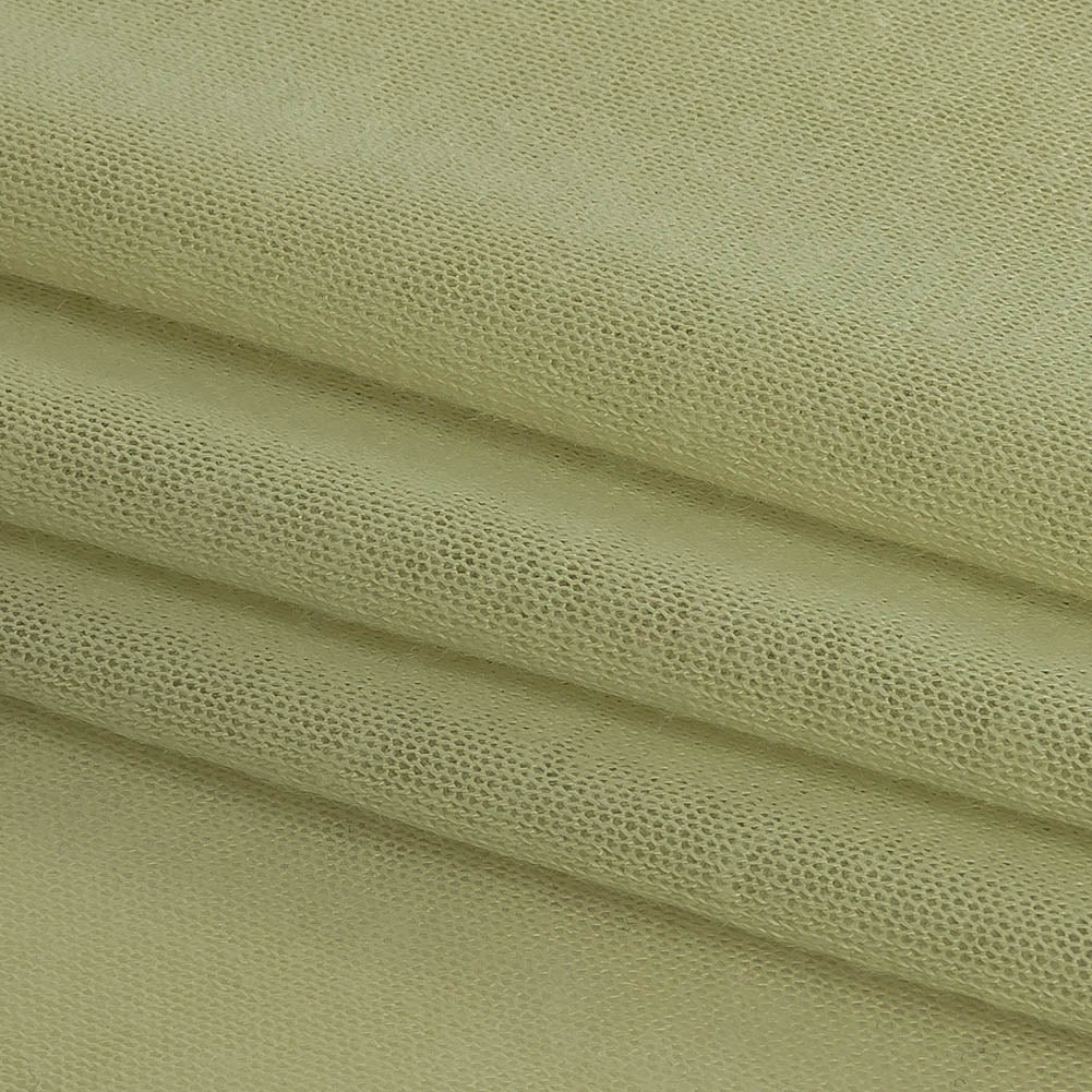 Light Lime Sheer Polyester Jersey Folded