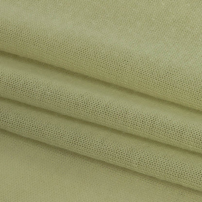 Light Lime Sheer Polyester Jersey Folded