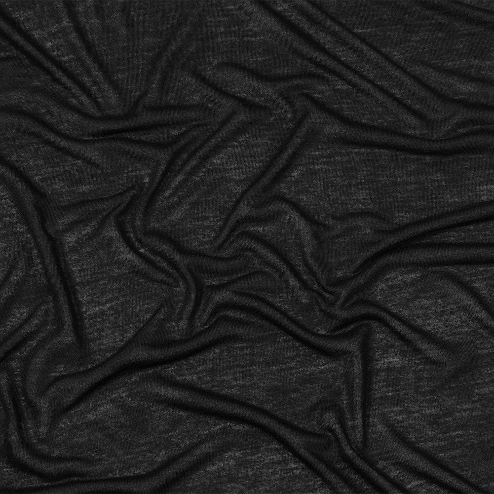 Black Polyester Lightweight Sweater Knit