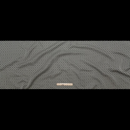 Pelican and Black Olive Geometric Reversible Polyester Jacquard Full