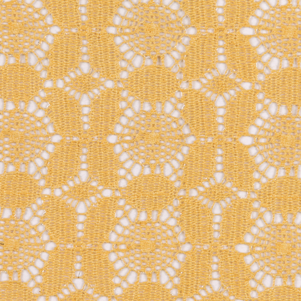 Marigold Floral Polyester Lace Detail