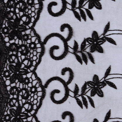 Black Floral Tulle & Crinoline Detail