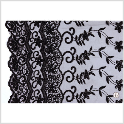Black Floral Tulle & Crinoline Full