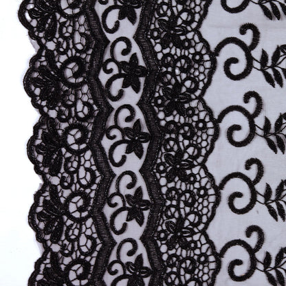 Black Floral Tulle & Crinoline