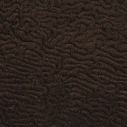 Chocolate Polyester-Nylon Faux Fur Detail