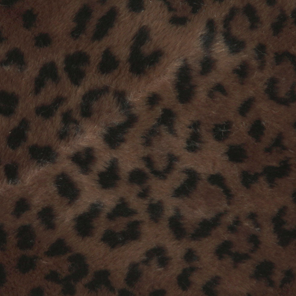 Chocolate/Black Solid Faux Fur Detail