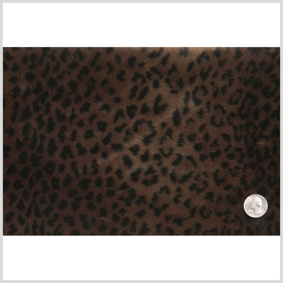Chocolate/Black Solid Faux Fur Full